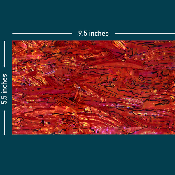 Ruby Red Abalone Shell Veneer